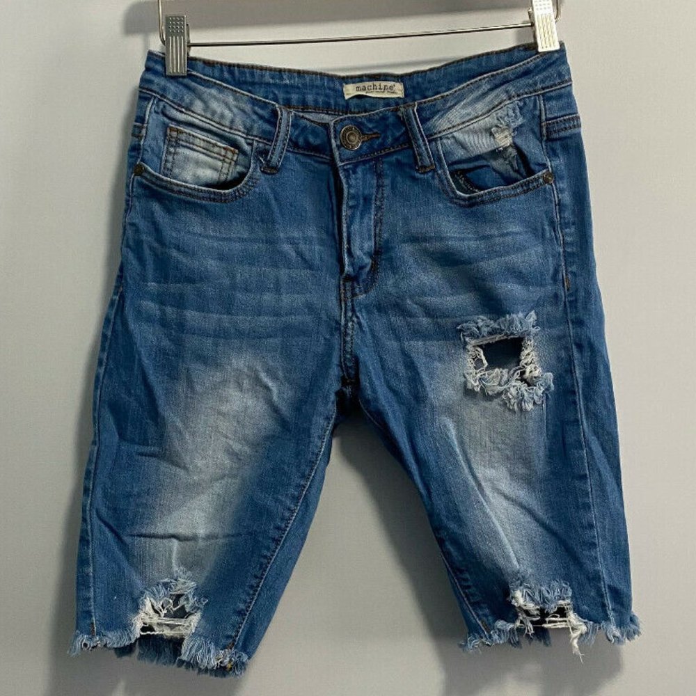 Machine Nouvelle Frayed Destroyed Bermuda Size M‎